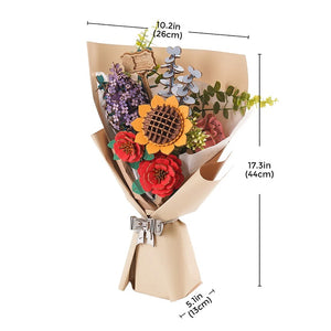 Robotime Wooden Flower Bouquet 3D Wooden Puzzle — DIY Home Decor