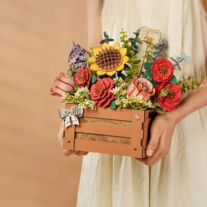 Robotime Wooden Flower Box - Wood Bloom Craft — DIY Home Decor