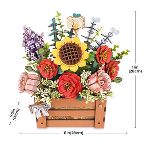 Robotime Wooden Flower Box - Wood Bloom Craft — DIY Home Decor