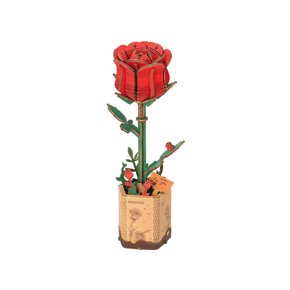 Robotime ROWOOD Red Rose — DIY Home Decor