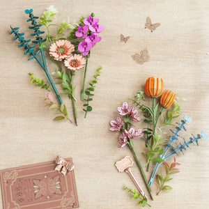 Robotime Wooden Blooming Book DIY Flower Bouquet 3D Puzzle — DIY Home Decor