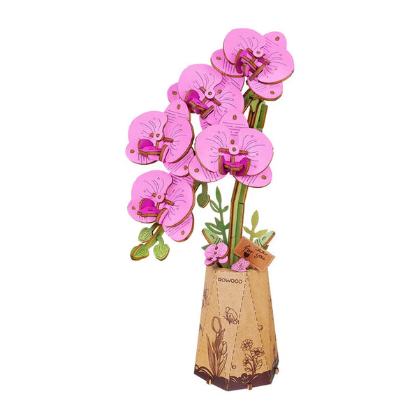 Robotime Purple Moth Orchid DIY Wooden Flower — DIY Home Decor