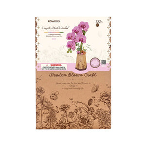 Robotime Purple Moth Orchid DIY Wooden Flower — DIY Home Decor