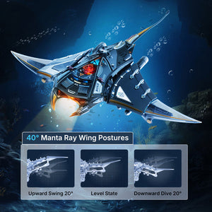 ROKR-Robotime - Manta Ray Mechanical 3D Puzzle Kit — DIY Mechanical 3D Puzzle