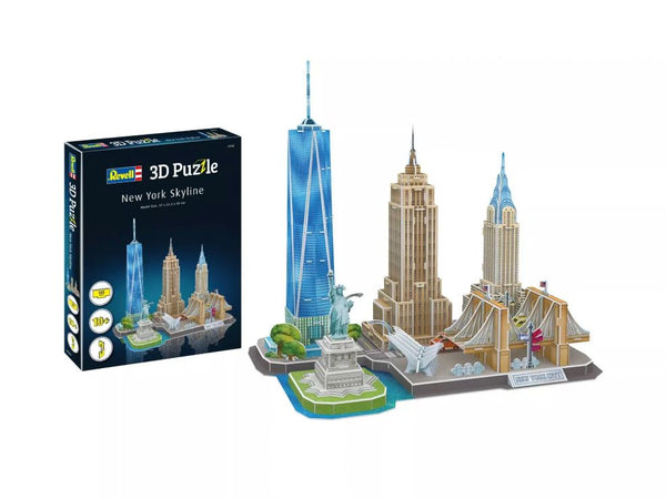 Black Forest® Hobby Supply Co Revell 142 New York, USA Skyline 3D Foam Puzzle (123pcs) — Puzzles > Revell