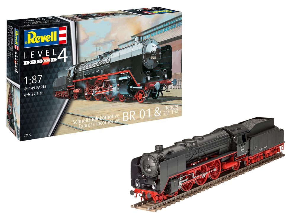 Revell 2172 1/87 BR01 German Express Steam Locomotive w/T32 Tender