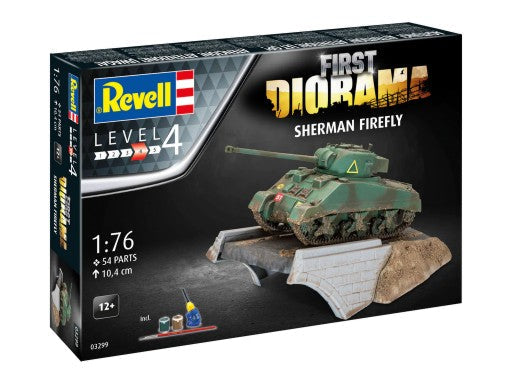 Black Forest® Hobby Supply Co Revell 3299 1/76 Sherman Firefly Tank Diorama Set w/paint & glue — Military Vehicle Kits >