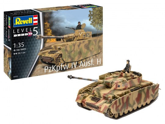 Black Forest® Hobby Supply Co Revell 3333 1/35 Panzer IV Ausf H Tank (D) — Military Vehicle Kits > Revell
