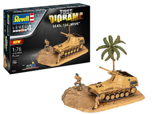 Black Forest® Hobby Supply Co Revell 3334 1/76 SdKfz 124 Wespe Tank Diorama Set w/paint & glue — Military Vehicle Kits >
