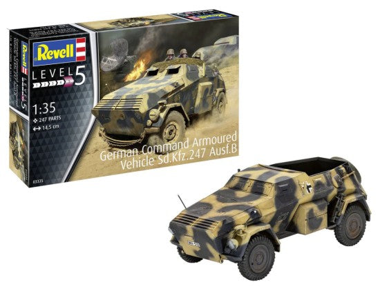 Black Forest® Hobby Supply Co Revell 3335 1/76 SdKfz 247 Ausf B German Command Armored Vehicle — Military Vehicle Kits >
