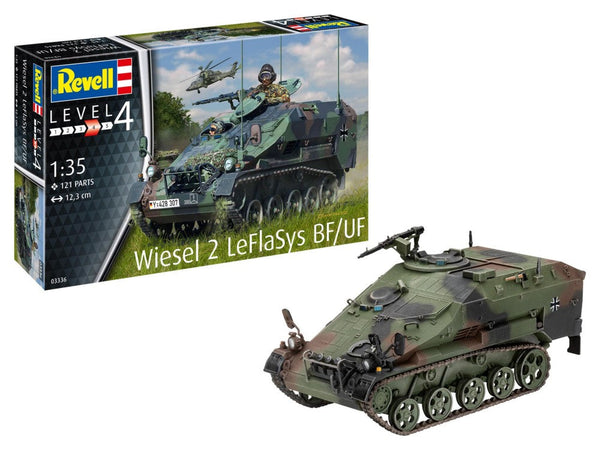 Black Forest® Hobby Supply Co Revell 3336 1/35 Wiesel 2 LeGFlaSys BF/UF Recon Armored Vehicle — Military Vehicle Kits >