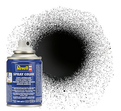 Black Forest® Hobby Supply Co Revell 34107 100ml Acrylic Black Gloss Spray (2/Bx) — Glues, Paints, Tools > Revell