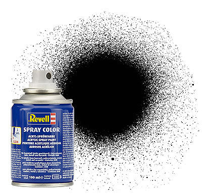 Black Forest® Hobby Supply Co Revell 34302 100ml Acrylic Black Silk Spray (2/Bx) — Glues, Paints, Tools > Revell