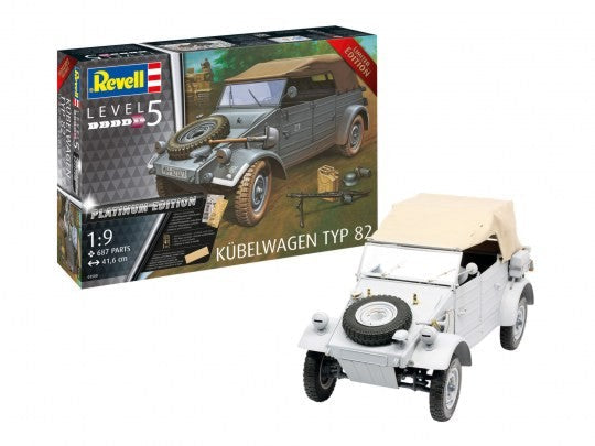 Black Forest® Hobby Supply Co Revell 3500 1/9 Kubelwagen Type 82 Vehicle Platinum Limited Edition (D) — Military Vehicle