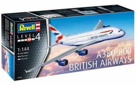 Black Forest® Hobby Supply Co Revell 3922 1/144 A380-800 British Airways Commercial Airliner — Military Aircraft Kits >