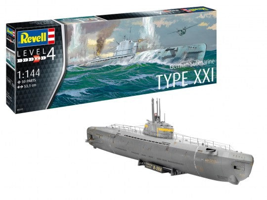 Black Forest® Hobby Supply Co Revell 5177 1/144 German Type XXI Submarine — Military Boat & Ship Kits > Revell