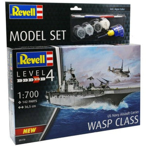 Black Forest® Hobby Supply Co Revell 65178 1/700 USS Wasp Class Assault Aircraft Carrier w/paint & glue — Military Aircraft