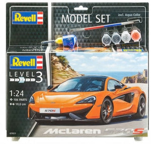 Black Forest® Hobby Supply Co Revell 67051 1/24 McLaren 570S Sports Car w/paint & glue — Car & Truck Model Kits > Revell