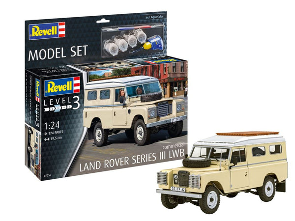Black Forest® Hobby Supply Co Revell 67056 1/24 Land Rover Series III LWB Commercial Vehicle w/paint & glue — Car & Truck