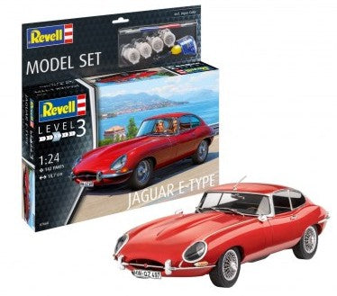 Black Forest® Hobby Supply Co Revell 67668 1/24 Jaguar E-Type Sports Car w/paint & glue (D) — Car & Truck Model Kits > Revell