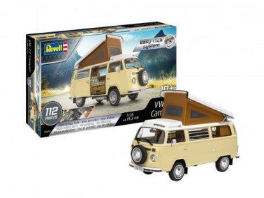 Black Forest® Hobby Supply Co Revell 7676 1/24 VW T2 Camper Van (Snap) — Car & Truck Model Kits > Revell