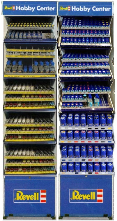 Black Forest® Hobby Supply Co Revell H COMPLETE Hobby Center Paint Deal with 2 Free Racks (88 colors both, 32 sprays,