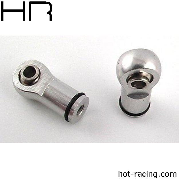 Hot Racing Silver Ball Type Aluminum Shock Ends FOR Traxxas Revo