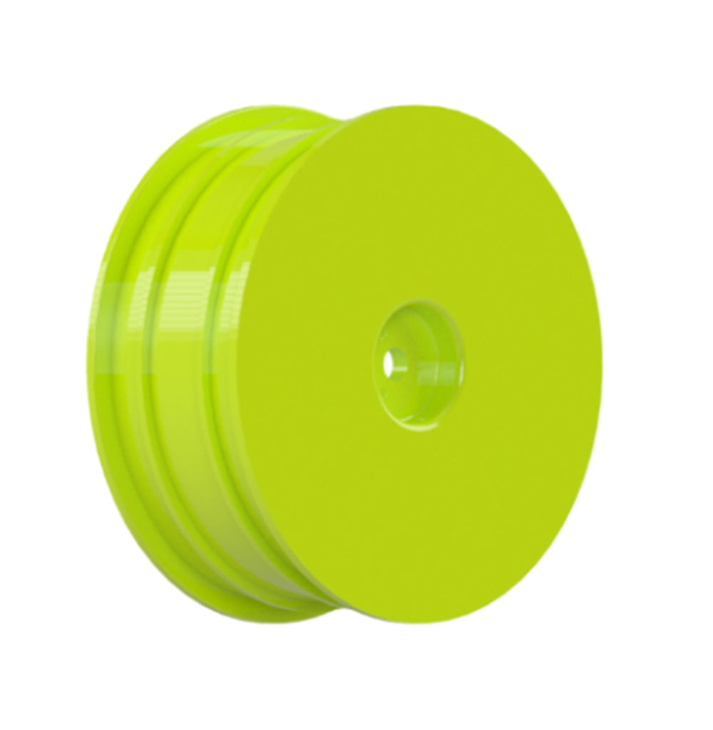 Raw Speed 2.2" 1/10 2WD Front Wheels (Yellow) (2) (B6/RB6)