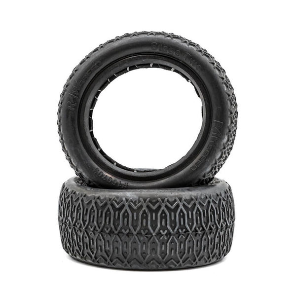 Raw Speed Stage Two - 1/10 4WD Front Buggy Tires w/ Inserts 2.2" (1