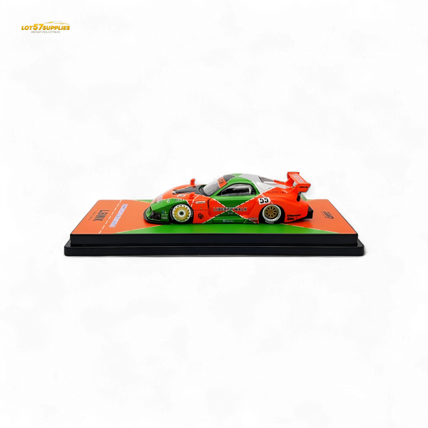 Inno64 Mazda RX-7 LBWK FD3S Orange/Green MDX 24' 1:64 IN64-LBWK-RX7-04