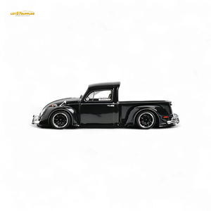 YM Model Volkswagen Beetle Pickup Truck FUSCUP Black 1:64