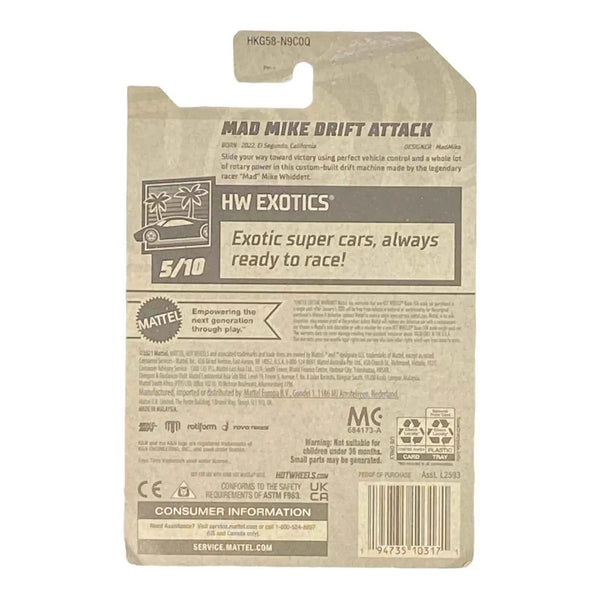 Hot Wheels Mad Mike Drift Attack - Exotics Series 5/10