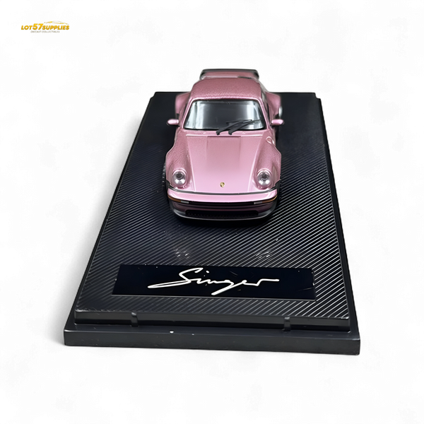 HobbyFans Porsche Singer 930 Turbo Study Ghost Player Custom Pink 1:64