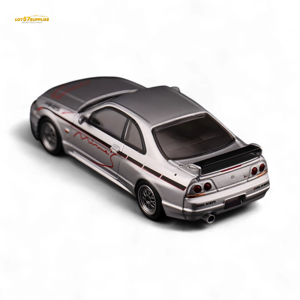 Inno64 NISSAN SKYLINE GR-R (R33) "Tuned by Mine's" Silver 1:64