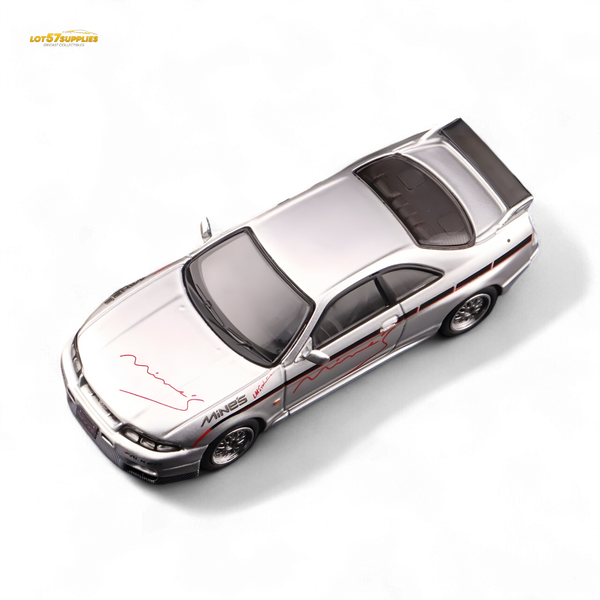 Inno64 NISSAN SKYLINE GR-R (R33) "Tuned by Mine's" Silver 1:64