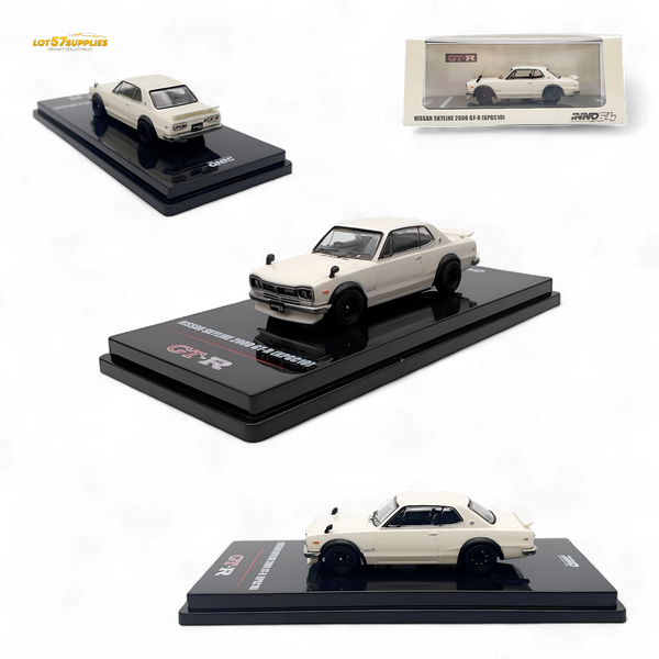 Inno64 Nissan Skyline 2000 GT-R (KPGC10) in White 1:64