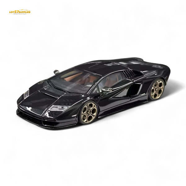 Fuelme Model NEO COUNTACH LPI 800-4 NERO MAIA BLACK 1:64 Resin