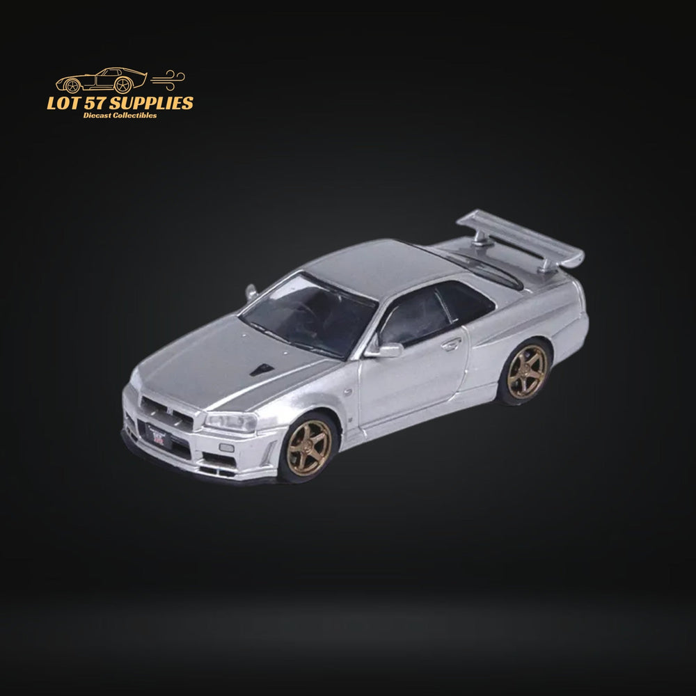 Inno64 NISSAN SKYLINE GT-R (R34) V-SPEC II SILVER 1:64 IN64-R34VS-SIL