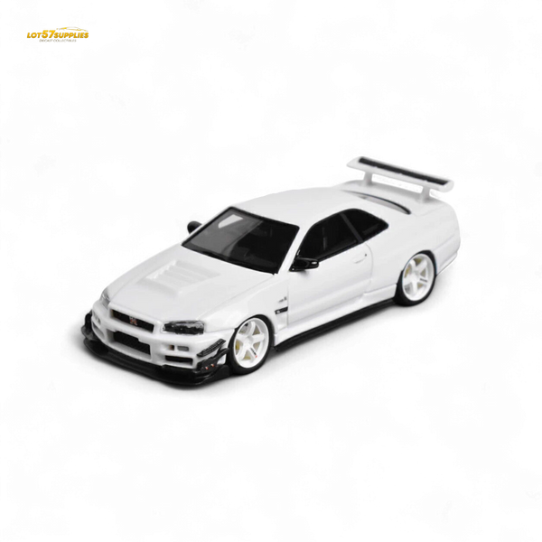 Error404 Model Nissan Skyline GT-R (R34) Custom Solid White 1:64