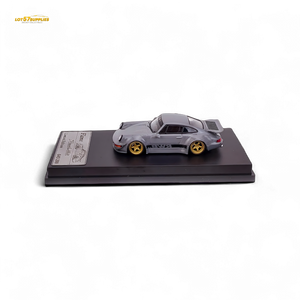 Flame Porsche 964 RWB Whale Tale in Cement Gray 1:64