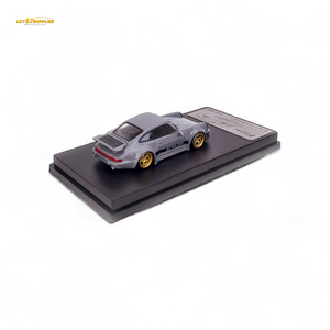 Flame Porsche 964 RWB Whale Tale in Cement Gray 1:64