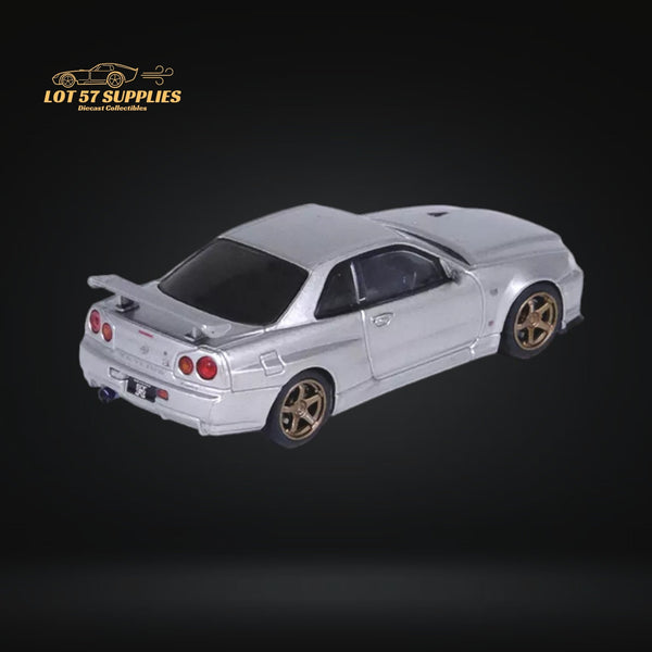Inno64 NISSAN SKYLINE GT-R (R34) V-SPEC II SILVER 1:64 IN64-R34VS-SIL