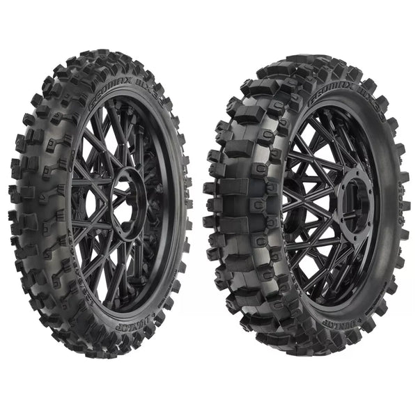 Pro-Line 1/4 Dunlop Geomax MX33 CR4 Front + Rear Tires Losi Promoto-MX