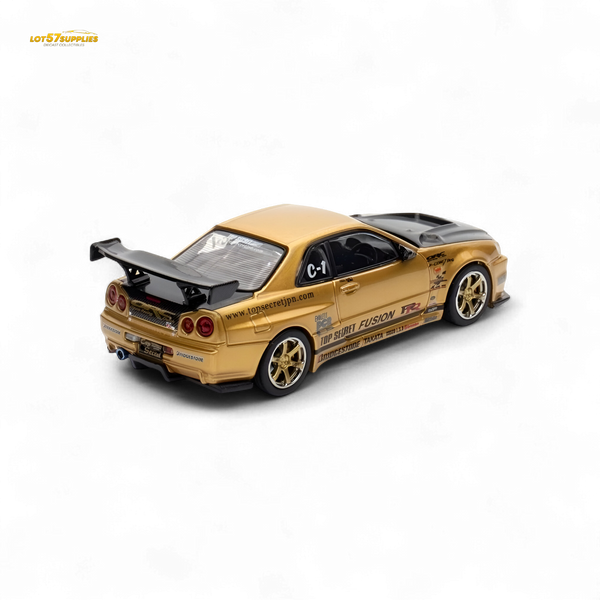 Inno64 TOP SECRET R34 GT-R - Gold 1:64