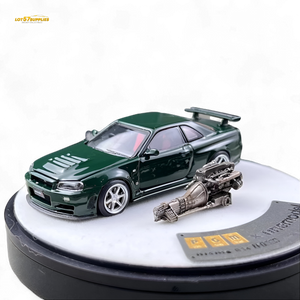 PGM Nissan GTR R34 Z-TUNE - British Green 1:64 Luxury Box 1:64
