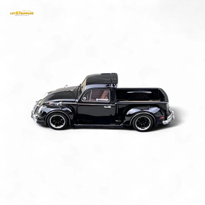 YM Model Volkswagen Beetle Pickup Truck FUSCUP Black 1:64