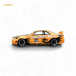 Fast Speed Skyline R34 GT-R - Orange DRAGON Z 1:64