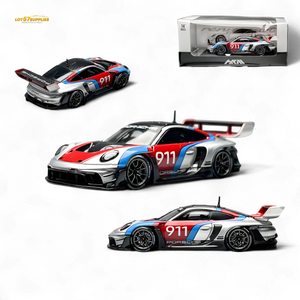 HKM Model Porsche 911 (992) GT3 R Rennsport Silver #911 1:64