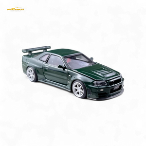 PGM Nissan GTR R34 Z-TUNE - British Green 1:64 Luxury Box 1:64