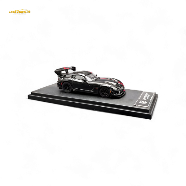 Model car on a display stand with a white background